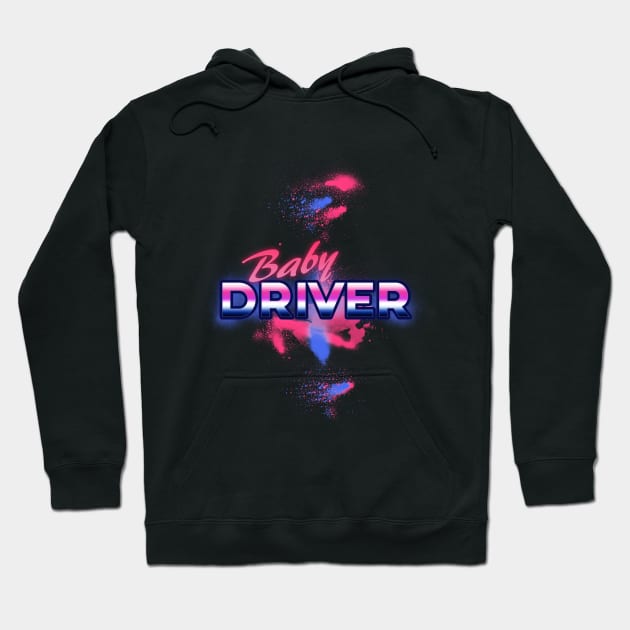 Baby Driver - 80's Print Hoodie by tydalwaves